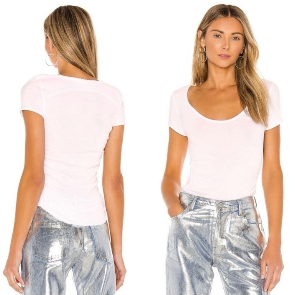 Free People Sonnet Scoop Neck Pink T-Shirt